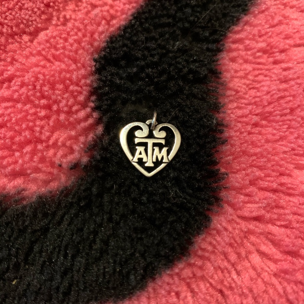 RETIRED James Avery Texas A&M silver heart charm